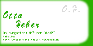 otto heber business card